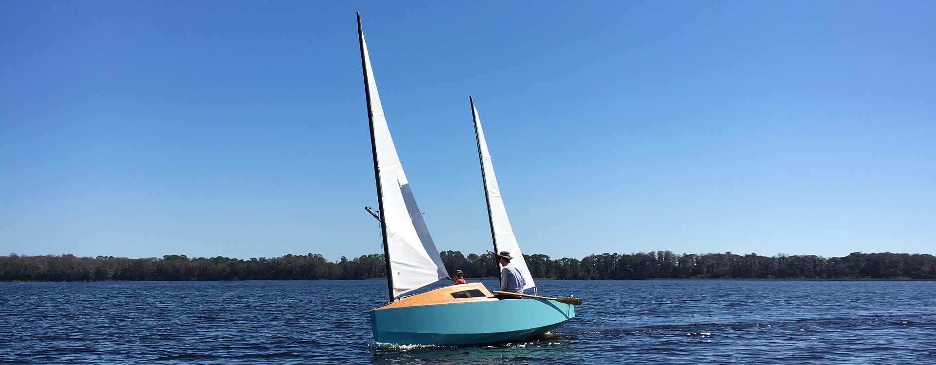 mini trimaran sailboat