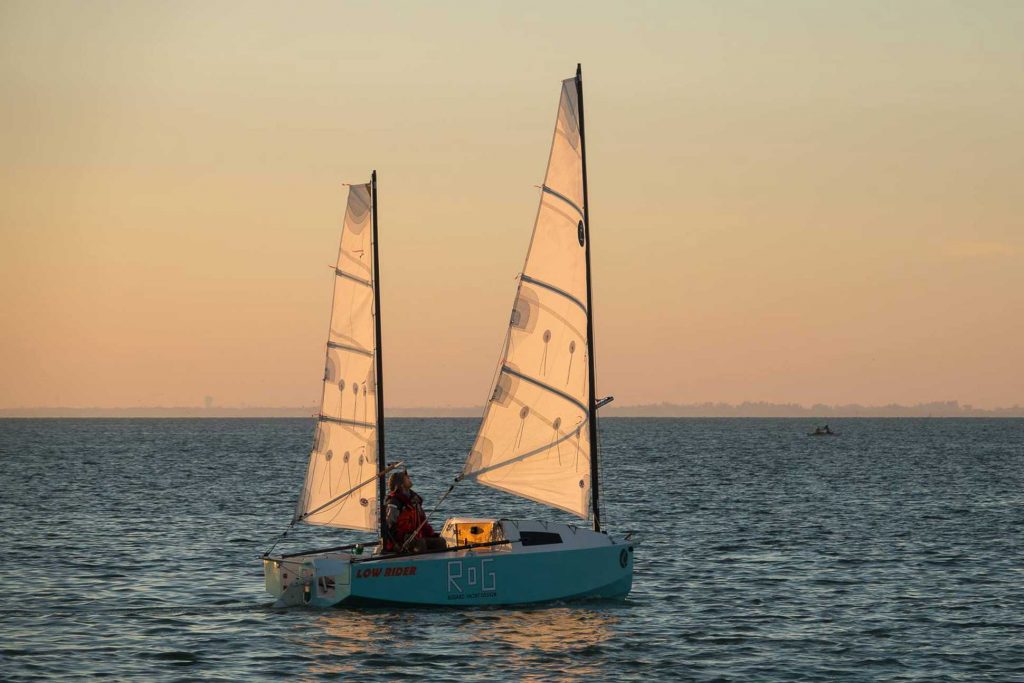 mini trimaran sailboat